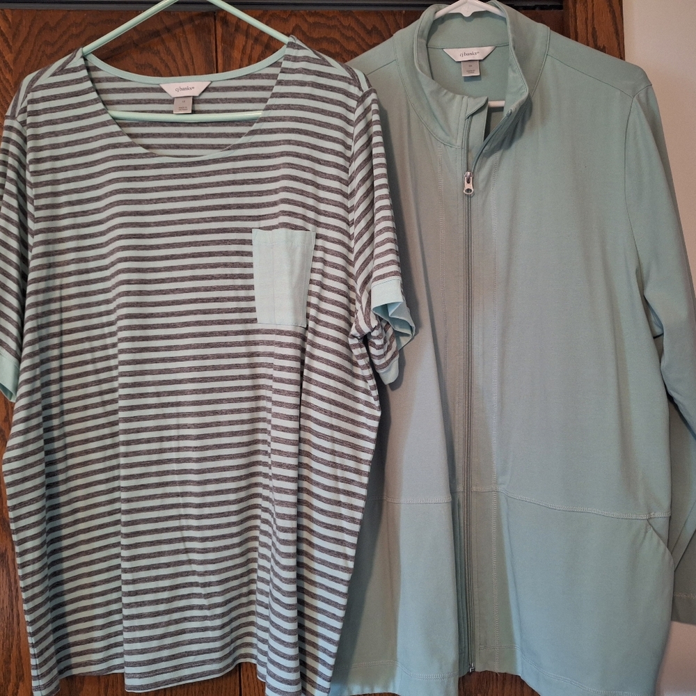 2 pieces, t shirt and matching jacket by Christopher and banks